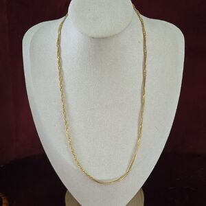 Vintage Dainty Gold Plated Necklace 80s 90s